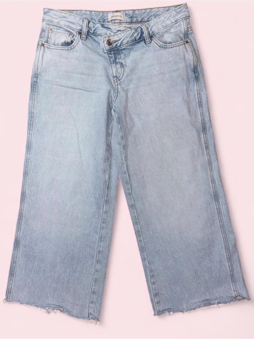 PacSun Light Blue Wide-Leg Cropped Jeans